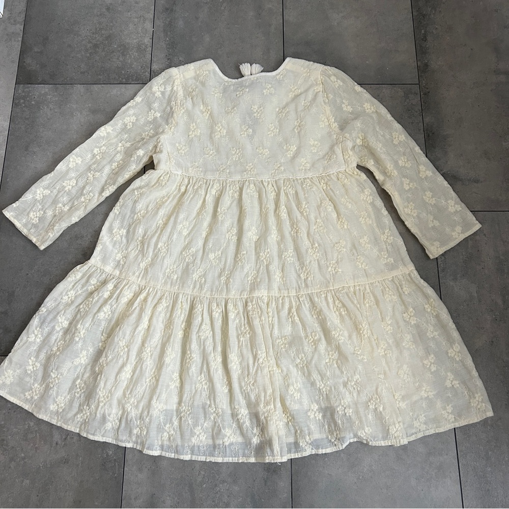 Christy Dawn the phoenix dress vintage embroidered cream M/L - Picture 6 of 9